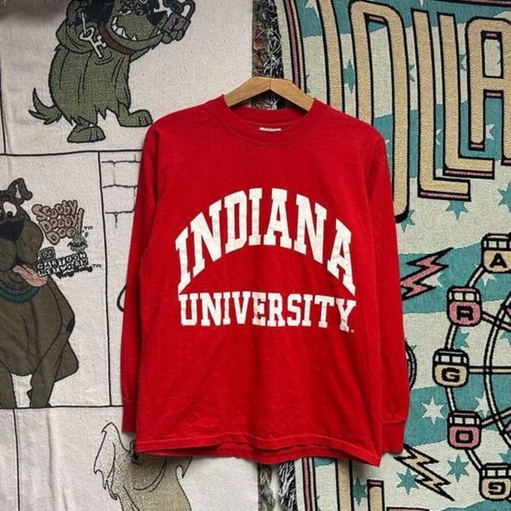 2000's Indiana‎ University Spell Out College Long Sleeve Shirt